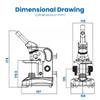 Accu-Scope Compound Microscope EXM-150 - Monocular Head, 40-400X Magnification, Disc Diaphragm, Cordless LED Illumination - Student Proof Biological Microscope for School Laboratory & Home view 4