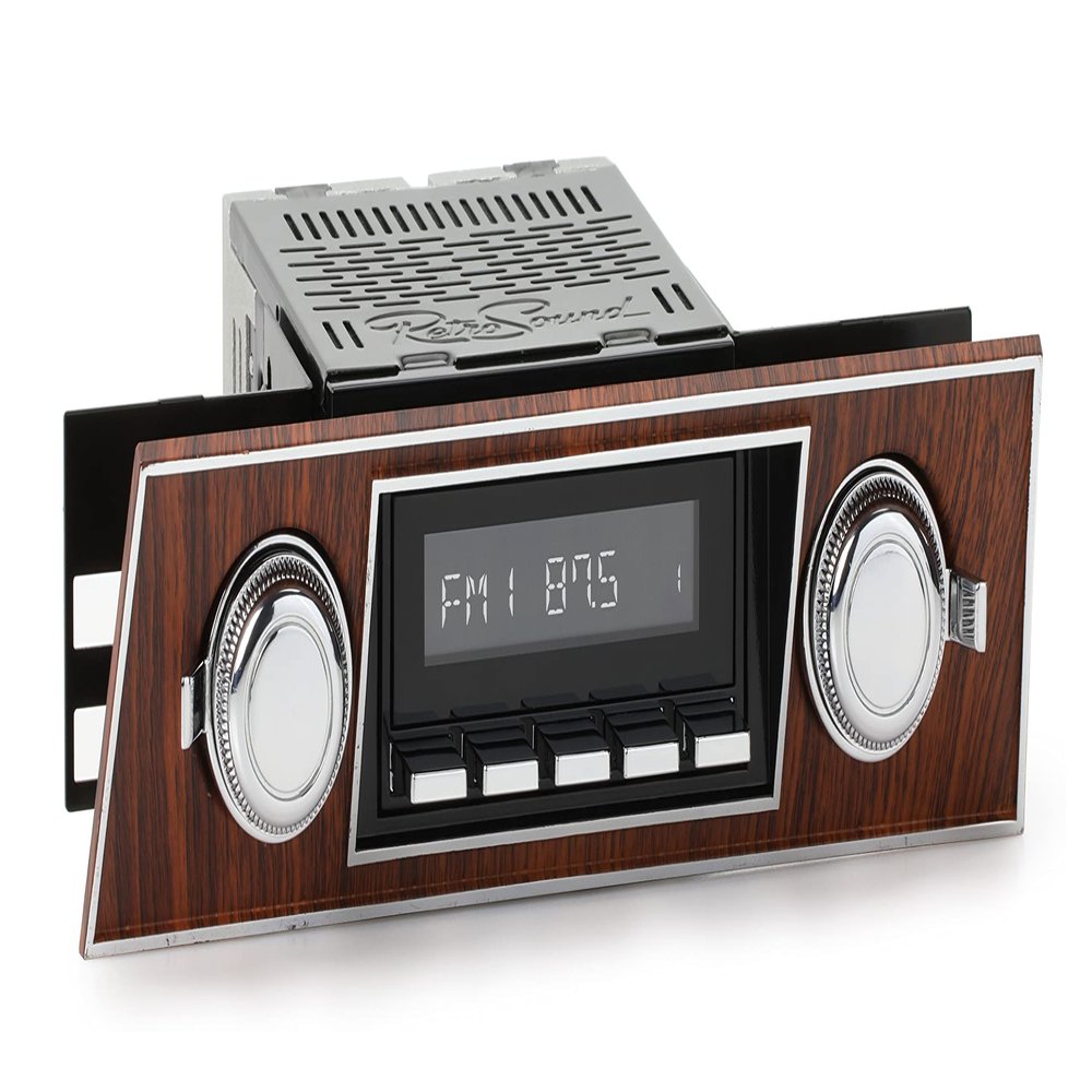 RetroRadio Compatible with 1967-68 Pontiac Firebird Features Include Bluetooth, HD, SiriusXM Ready, AM/FM LBC-M4-501-03-73PT