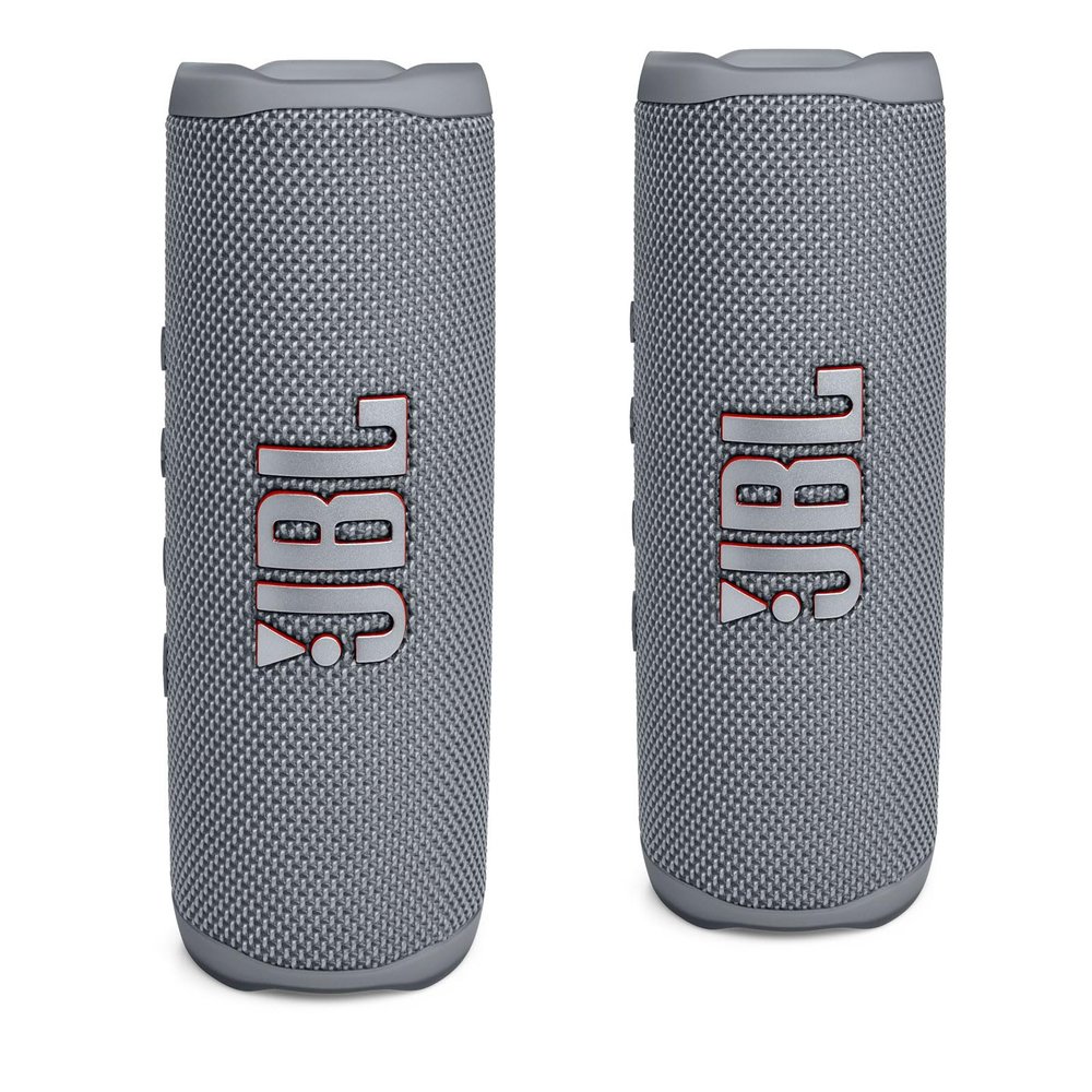 JBL FLIP 6 Waterproof Portable Bluetooth Speaker Bundle - Gray (Pack of 2)