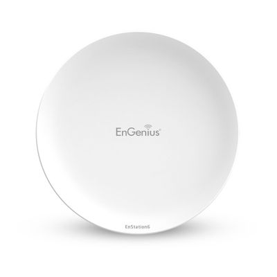 EnGenius EnStation6 Outdoor Wi-Fi 6 Wireless Bridge, 5GHz, 1200 Mbps, 2x2 MIMO, 19 dBi Antenna, 26 dBm, IP55, Long-Range Point-to-Point Up to 18km, Gigabit Port, Weatherproof
