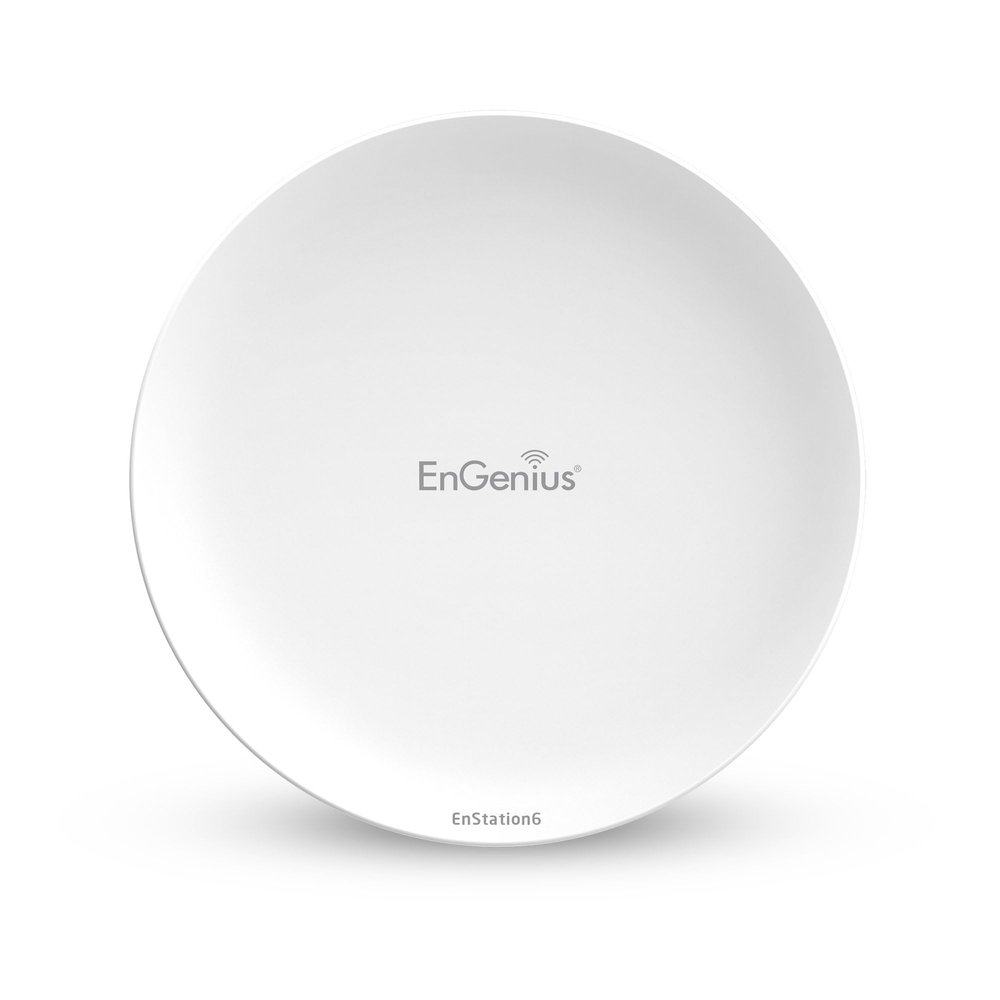EnGenius EnStation6 Outdoor Wi-Fi 6 Wireless Bridge, 5GHz, 1200 Mbps, 2x2 MIMO, 19 dBi Antenna, 26 dBm, IP55, Long-Range Point-to-Point Up to 18km, Gigabit Port, Weatherproof