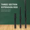 3 Section Aluminium Tripod Extension Arm, 8.5-18 inch Retractable Tripod Extension Tube with 1/4 inch & 3/8 inch Screws, Tripod Extender Rod for Phone DSLR Camera Stabilizer view 2