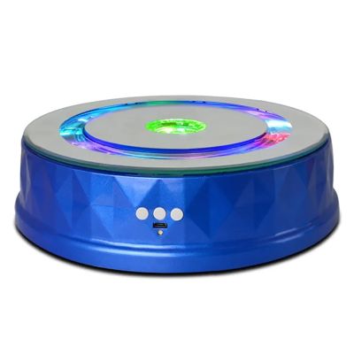 ERICAT 360 Degree Photography Turntable, Electronic Turntable Display Stand with 7 Color Lights, Adjustable Rotating Angel and and Quiet Without Noise, Max Load 8 kg, for Shop Display, Video, Model