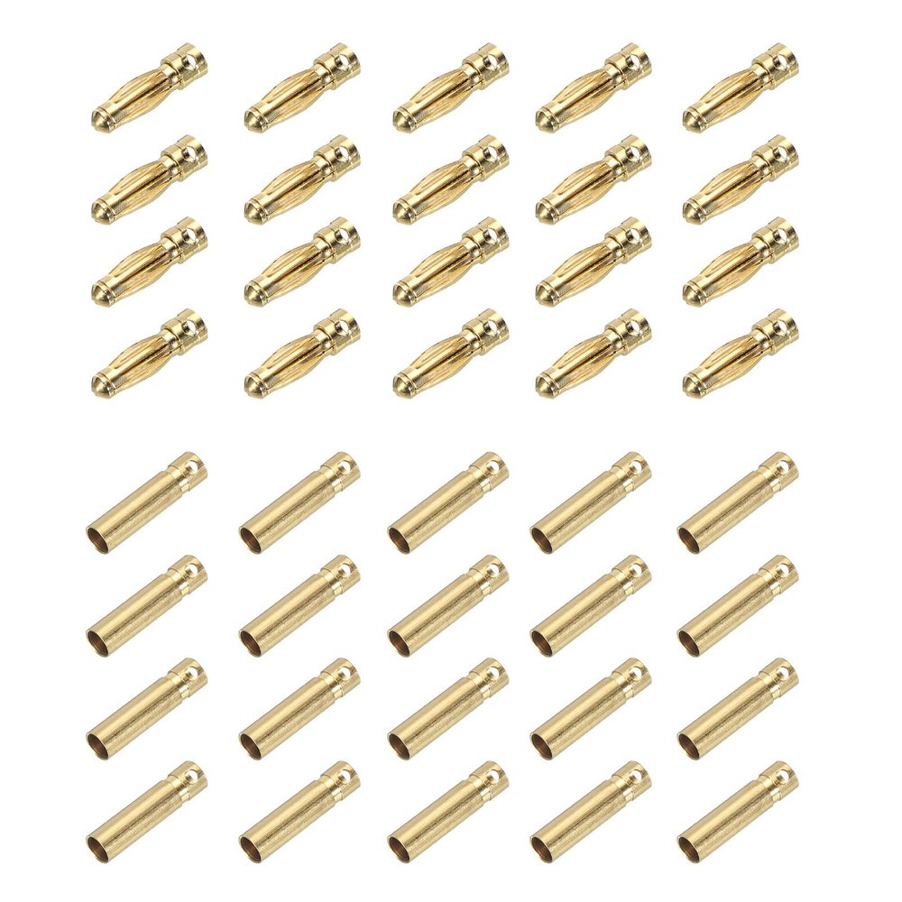 MECCANIXITY 20 Pairs Banana Plugs Connector 3mm Male Female Banana Plug for Speaker Wire RC Battery ESC Motor