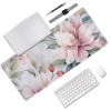 Cute Colorful Flowers Pattern Mouse Pad 35.5 x 16 Inch, Non-Slip Rubber Base, Ergonomic Design for Pain Relief, Perfect for Computer Users view 2