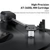 MYKESONIC Fully Automatic Record Player, Bluetooth Belt Drive Vinyl Turntable, Magnetic AT-3600L Cartridge, Bluetooth in & Out, Hi-Fi Stereo Speakers, Aux in Headphone, RCA Out, Anti-Resonance - Black view 2