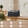 MYKESONIC Fully Automatic Record Player, Bluetooth Belt Drive Vinyl Turntable, Magnetic AT-3600L Cartridge, Bluetooth in & Out, Hi-Fi Stereo Speakers, Aux in Headphone, RCA Out, Anti-Resonance - Black view 4