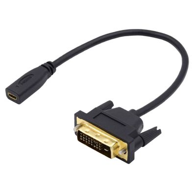 chenyang Micro HDMI to DVI Cable Micro HDMI 1.4 Female to DVI 24+1 Male Adapter Cable for Computer HDTV Graphics Card UHD