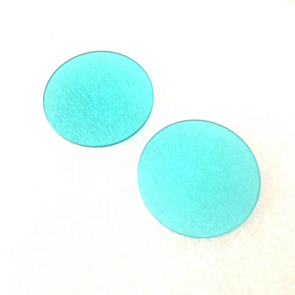 2Pcs Total Size Diameter 37.5mm and 1.5mm Thick Cut Filter Blue Glass