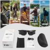 KevBinth Smart Sport Sunglasses with Unbeatable UV Protection and Wireless Bluetooth 5.0 Perfect Wearable Technology for Outdoor Adventures, Gaming, Hands-Free Calls, Music On-The-Go & More (Black) view 4