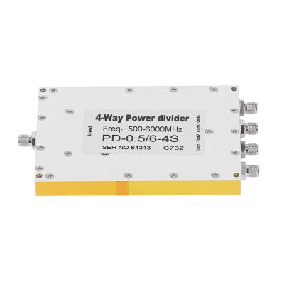 4 Way Microstrip SMA Power Splitter, 500 to 6000MHz High Gain SMA Microstrip Power Splitter