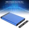 Vikye USB 3.0 Mobile Hard Disk Box 2.5in SSD HDD Aluminum Alloy Enclosure [8TB] (Blue) view 3