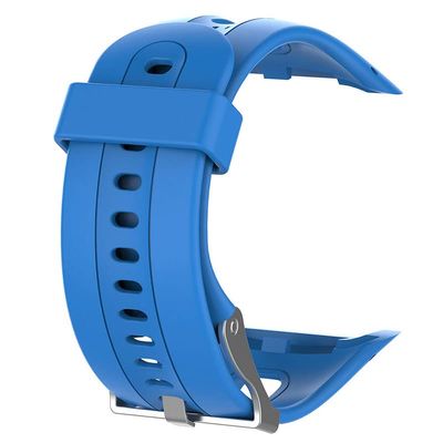 DJDLFA 25cm 22cm Silicone WatchBand For Garmin Forerunner 10 15 GPS Sports Running Watch Wristband Protective Cover Case Bracelet Strap (Color : Blue band, Size : Forerunner 10)