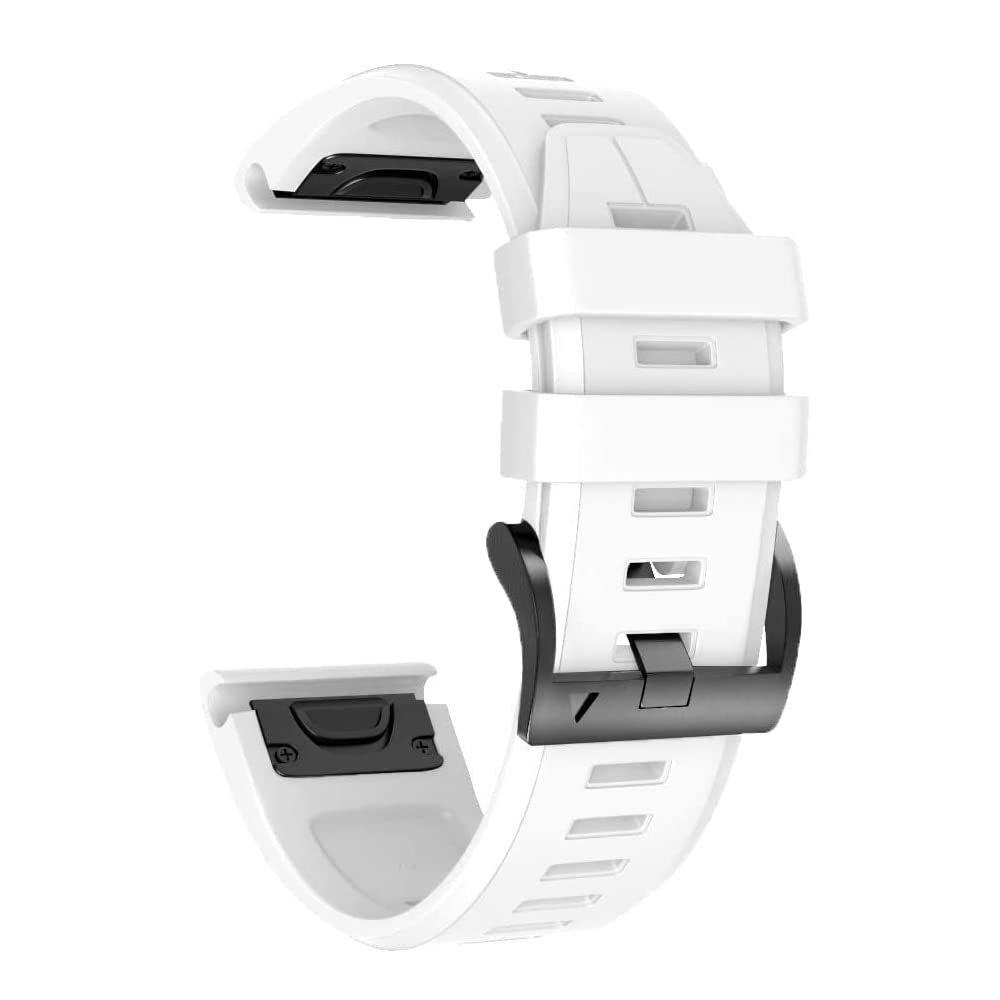 DJDLFA 22 20mm Silicone Band For Garmin Fenix 6 6X Pro 5X 5 Plus 935 S62 GPS Enduro Descent Mk1 MK2 Quick Release Easy fit Watch Strap (Color : Medium, Size : 22mm Fenix 5 5Plus)