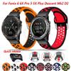 DJDLFA 22 20mm Silicone Band For Garmin Fenix 6 6X Pro 5X 5 Plus 935 S62 GPS Enduro Descent Mk1 MK2 Quick Release Easy fit Watch Strap (Color : Medium, Size : 22mm Fenix 5 5Plus) view 2