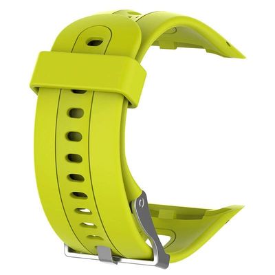 DJDLFA 25cm 22cm Silicone WatchBand For Garmin Forerunner 10 15 GPS Sports Running Watch Wristband Protective Cover Case Bracelet Strap (Color : Green band, Size : Forerunner 15)