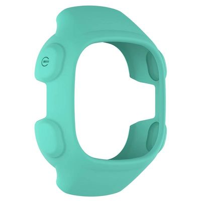 DJDLFA 25cm 22cm Silicone WatchBand For Garmin Forerunner 10 15 GPS Sports Running Watch Wristband Protective Cover Case Bracelet Strap (Color : Waterduck shell, Size : Forerunner 15)