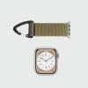 Nylon Strap Compatible with Apple Watch Fob Clip Holder Carabiner,Military Tactical Band Breathable Molle Webbing Canvas Keychain with Metal Buckle for iWatch Series Ultra 8 7 6 5 4 3 2 1 SE view 3