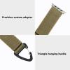 Nylon Strap Compatible with Apple Watch Fob Clip Holder Carabiner,Military Tactical Band Breathable Molle Webbing Canvas Keychain with Metal Buckle for iWatch Series Ultra 8 7 6 5 4 3 2 1 SE view 4