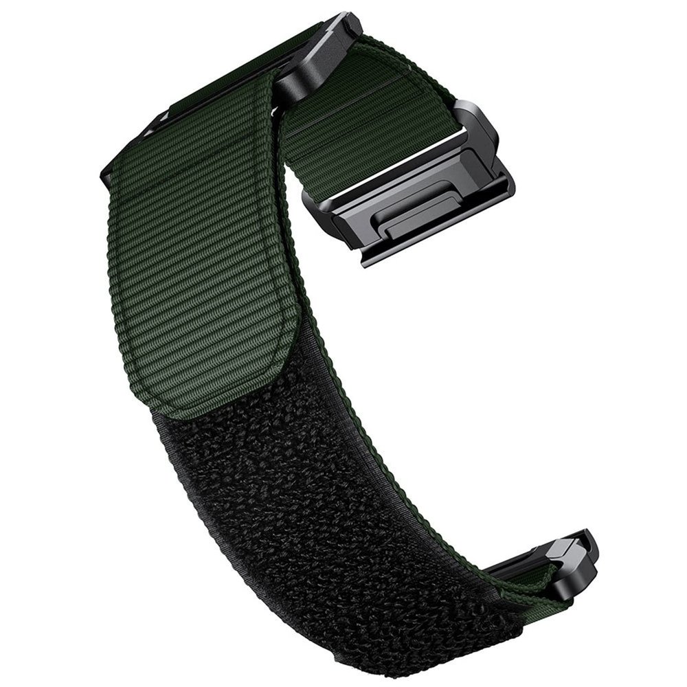 KAVJU For Garmin Watch Bands Compatible Fenix 7X 6X Pro GPS 5X 3HR Descent Mk1 Mk2 Titanic Strap 26mm Quick Release Nylon Canvas Strap (Color : Army green, Size : Fenix3 sapphire)