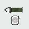 Nylon Strap Compatible with Apple Watch Fob Clip Holder Carabiner,Military Tactical Band Breathable Molle Webbing Canvas Keychain with Metal Buckle for iWatch Series Ultra 8 7 6 5 4 3 2 1 SE view 3