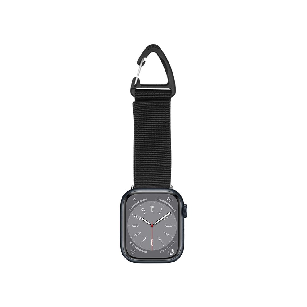 Nylon Strap Compatible with Apple Watch Fob Clip Holder Carabiner,Military Tactical Band Breathable Molle Webbing Canvas Keychain with Metal Buckle for iWatch Series Ultra 8 7 6 5 4 3 2 1 SE