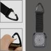 Nylon Strap Compatible with Apple Watch Fob Clip Holder Carabiner,Military Tactical Band Breathable Molle Webbing Canvas Keychain with Metal Buckle for iWatch Series Ultra 8 7 6 5 4 3 2 1 SE view 2