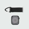 Nylon Strap Compatible with Apple Watch Fob Clip Holder Carabiner,Military Tactical Band Breathable Molle Webbing Canvas Keychain with Metal Buckle for iWatch Series Ultra 8 7 6 5 4 3 2 1 SE view 3