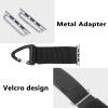 Nylon Strap Compatible with Apple Watch Fob Clip Holder Carabiner,Military Tactical Band Breathable Molle Webbing Canvas Keychain with Metal Buckle for iWatch Series Ultra 8 7 6 5 4 3 2 1 SE view 4