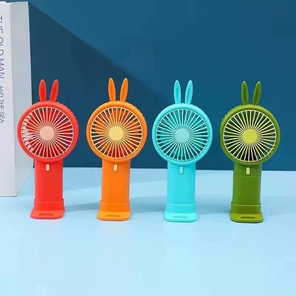 SOVEYN Daisy handheld desktop USB charging fan mini portable mobile phone stand silent pocket fan small fan USBchargingmodel[withphoneholder] Rabbitmodel[colorrandommixing]