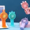 SOVEYN Daisy handheld desktop USB charging fan mini portable mobile phone stand silent pocket fan small fan USBchargingmodel[withphoneholder] Rabbitmodel[colorrandommixing] view 2