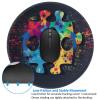 Woyaba colorful autism awareness puzzle autism awareness mouse pad funny,gaming mouse pad small non-slip round mouse pads for wireless mouse,laptop,desk view 3