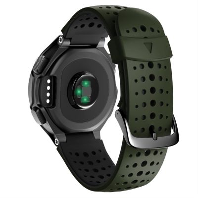 EZZON Replacement Silicone Watch Band For Garmin Forerunner 230/235 / 220/620 / 630 / 735XT Watch Outdoor Sport Watch Strap (Color : Army Green)