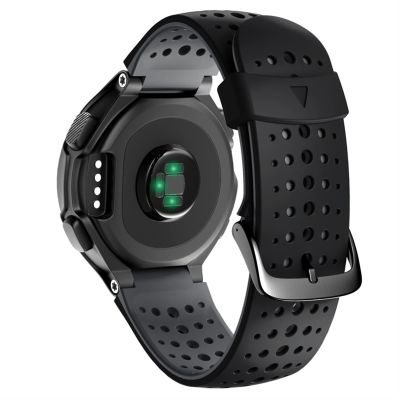 KAVJU Replacement Silicone Watch Band For Garmin Forerunner 230/235 / 220/620 / 630 / 735XT Watch Outdoor Sport Watch Strap (Color : Black Gray)