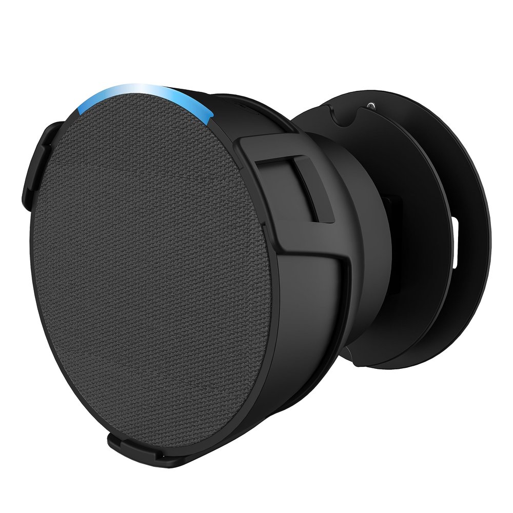 Aokicase Compatible with Amazon Echo Pop Holder, Echo Pop Stand, Echo Pop Stand Holder, No Screws Needed, Speaker Accessories (Echo Pop, Black, 1 Piece) JY05