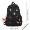 ANEBIPLE Cute Backpack with Bonus Accessories Kawaii Pentagram Badge Ins Versatile Backpack, Large Capacity (06 Black) view 3