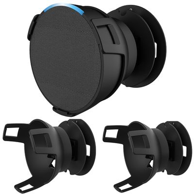 Aokicase Compatible with Amazon Echo Pop Holder, Echo Pop Stand, Echo Pop Stand Holder, No Screws Needed, Speaker Accessories (Echo Pop, Black, 2 Pieces) JY05