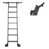 Black Sliding Ladder Hardware, Hook On Tensible Rolling Ladder Hardware Library Sliding Ladder Hardware Kit 3.3ft-26.2ft Track/Rail(No Ladder), Limited to Ladder Thickness 2.5cm (Size : 23ft/700cm tr view 1