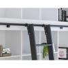 Sliding Library Ladder Hardware Black Track Kit, Hook on Tensible Rolling Ladder Hardware Library Sliding Ladder 3.3ft-26.2ft Track/Rail(No Ladder), Limited to Ladder Thickness 2.5cm (Size : 13ft/400 view 3