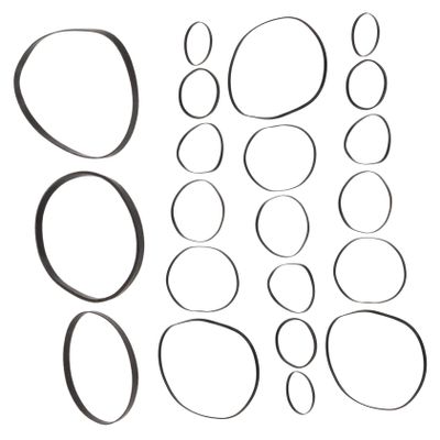 50pcs Tape Recorder Belt Cassette Recorder Repair Maintenance Drive Belt Repair Universal Player Mix Cassette Square Tape Rubber Machine Ordinary