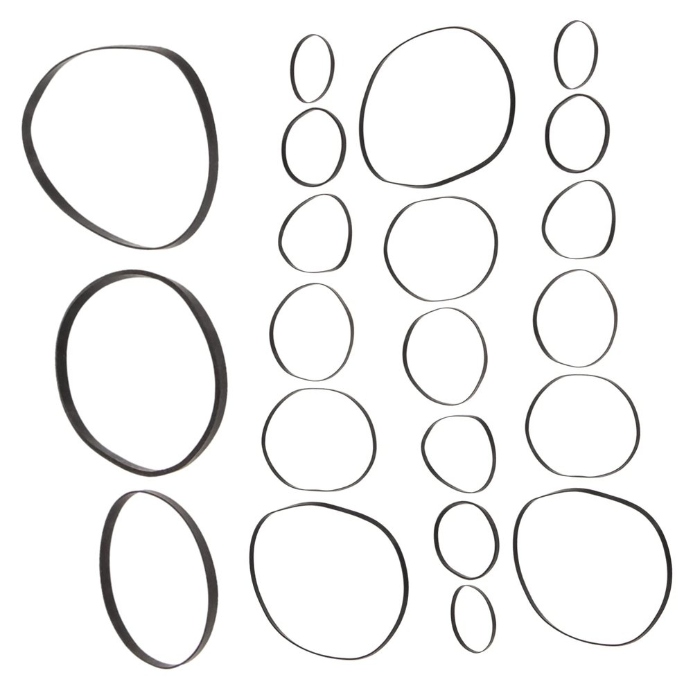50pcs Tape Recorder Belt Cassette Recorder Repair Maintenance Drive Belt Repair Universal Player Mix Cassette Square Tape Rubber Machine Ordinary