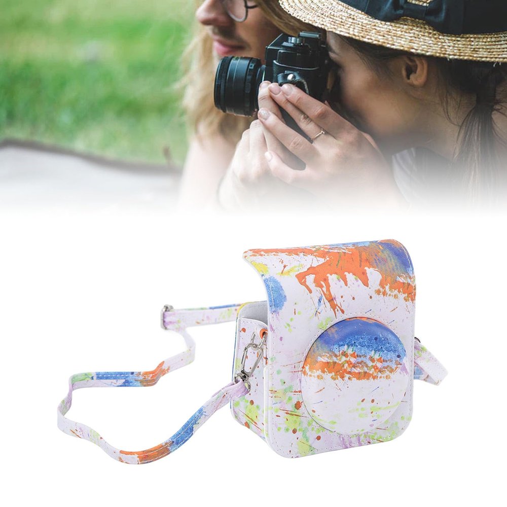 Airshi Camera Protective Bag, Camera Protective Case Scratch Resistant Safe Portable With Shoulder Strap For Photography Travel (Ink Watercolor)