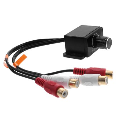 Vaguelly Bass Knob Audio Adjuster Volume Control for Motorcycles Compact Design Dual Inputs Outputs Easy Installation for Enhanced
