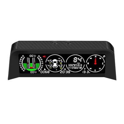 PRIZOM X91 3In1 GPS TPMS HUD for All Vehicle Speed Slope Meter Inclinometer Car Compass Car HD (Built-in Models)
