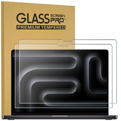 KEANBOLL (2-Pack) MacBook Pro 16 Tempered Glass Screen Protector for MacBook Pro 16 Inch (M4, M3, M2, M1 Pro/Max Chip,2024-2021) -16.2", Bubble Free & Ultra Clear & 9H Hardness & Automatic Adsorption
