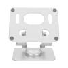 Adjustable Tablet Stand 360 Degrees Rotation Folding Hollow Heat-dissipating Aluminum Alloy Desktop Tablet Stand Silver view 1