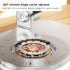 Adjustable Tablet Stand 360 Degrees Rotation Folding Hollow Heat-dissipating Aluminum Alloy Desktop Tablet Stand Silver view 4