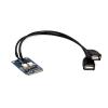 MOUDOAUER Mini PCI-E to 2 USB Adapter, USB3.0 Expansion Card, 5PIN Expansion Card for WinXP/2003/VISTA/2008/7/8/10/1132/64BIT/Linux view 1