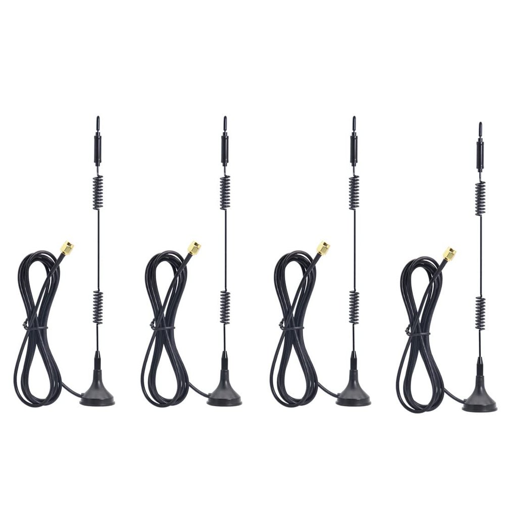 Woostars 9dBi WiFi Antenna Extension Cable with Magnetic Base for IP Wireless Security Camera and CCTV Wireless Camera System - 4Pack