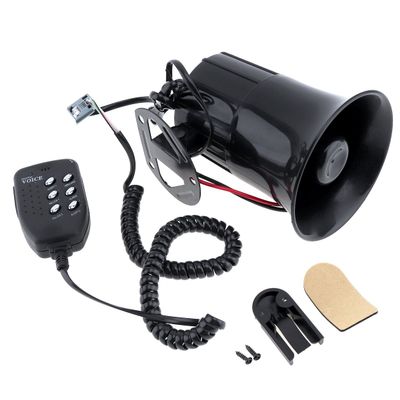 DriSentri Wired Alarm Siren Horn, 100W 12V 6 Sound Car Truck Speaker Loud Siren Horn 120-150dB with MIC